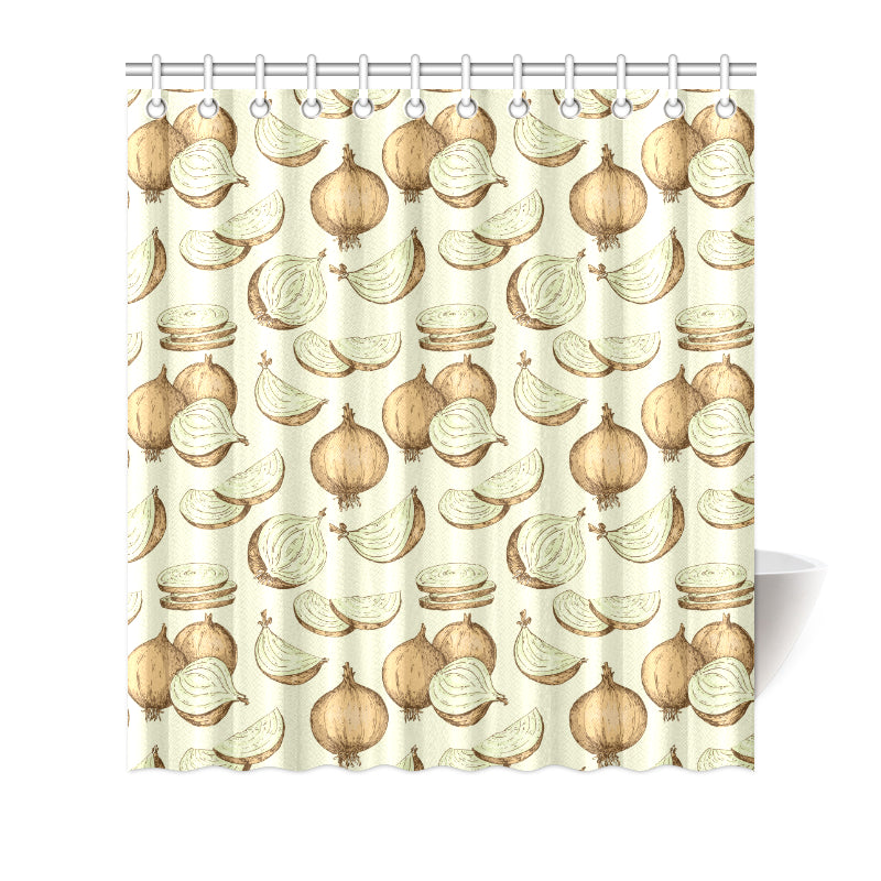 Onion Pattern Print Design A02 Shower Curtain