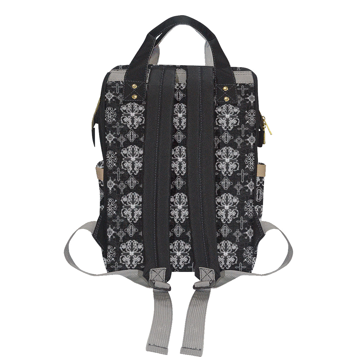 Cross Pattern Print Design 04 Diaper Bag Backpack