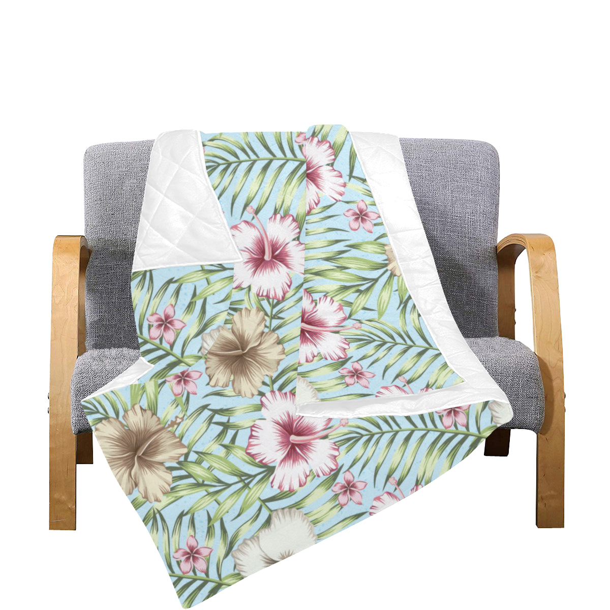 Tropical Flower Pattern Print Design TF05 Premium Quilt