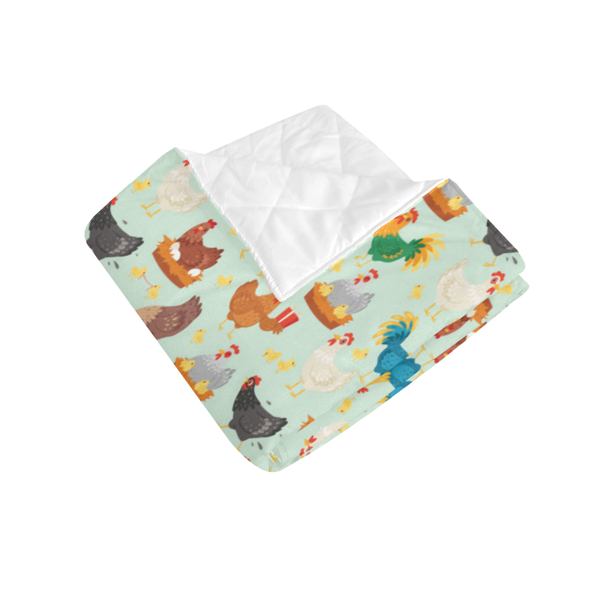 Chicken Pattern Print Design 07 Premium Quilt