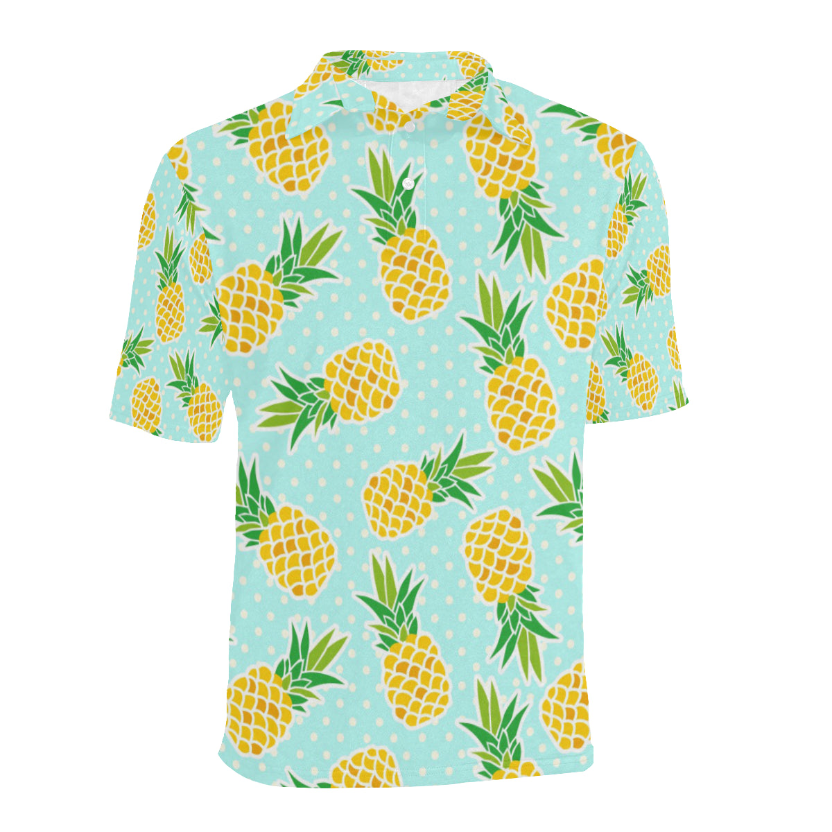 Pineapple Pattern Print Design PP01 Men Polo Shirt