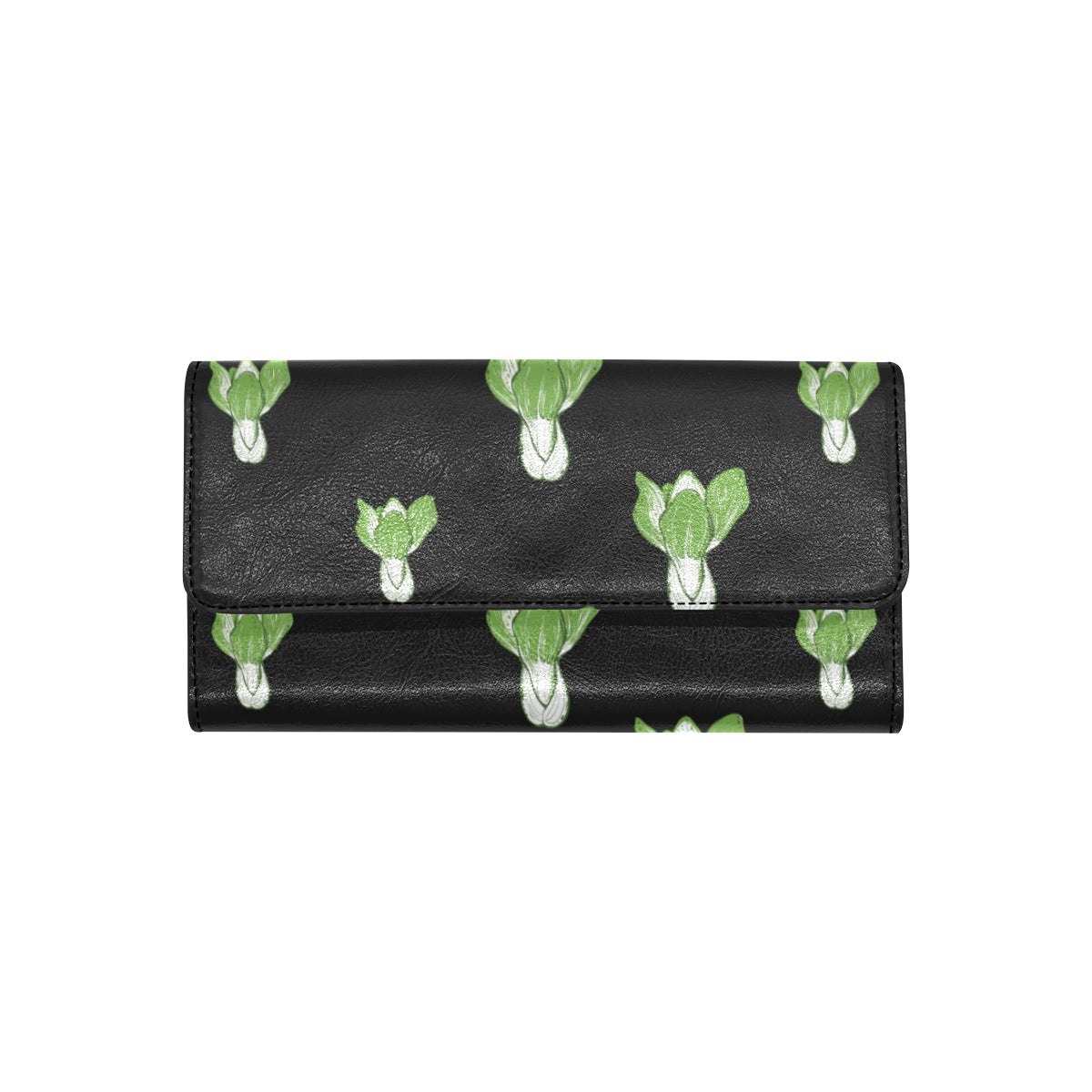 Kale Pattern Print Design 02 Women's Trifold Wallet