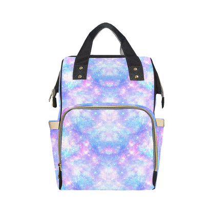 Galaxy Stardust Pastel Color Print Diaper Bag Backpack