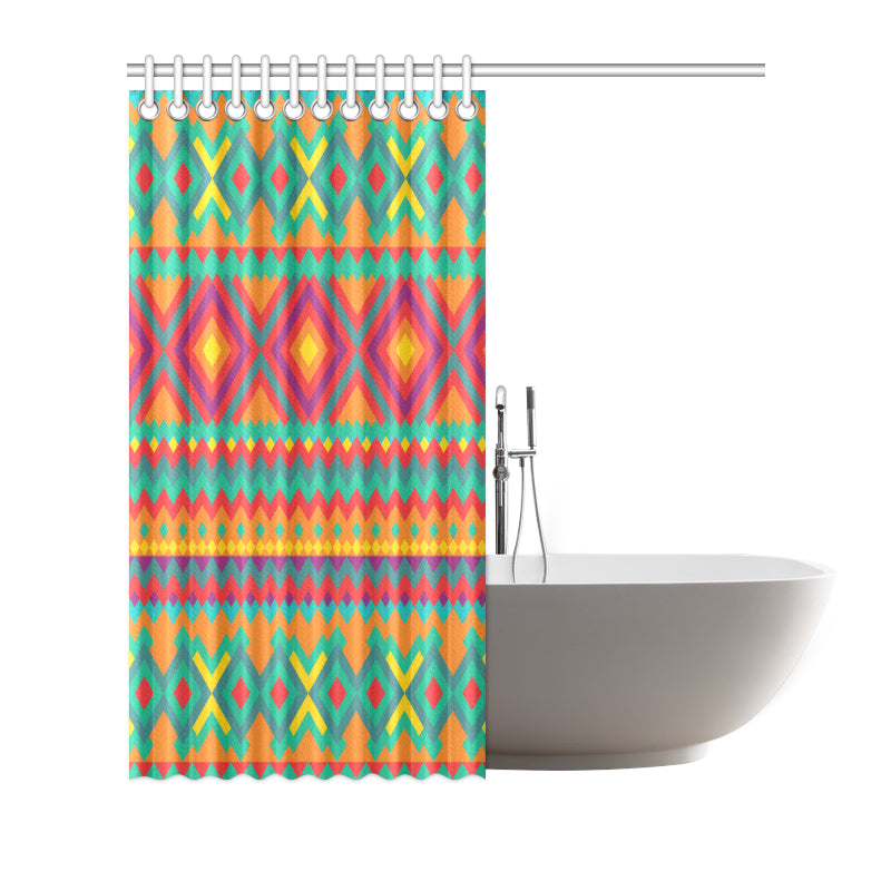 Mexican Pattern Print Design 04 Shower Curtain