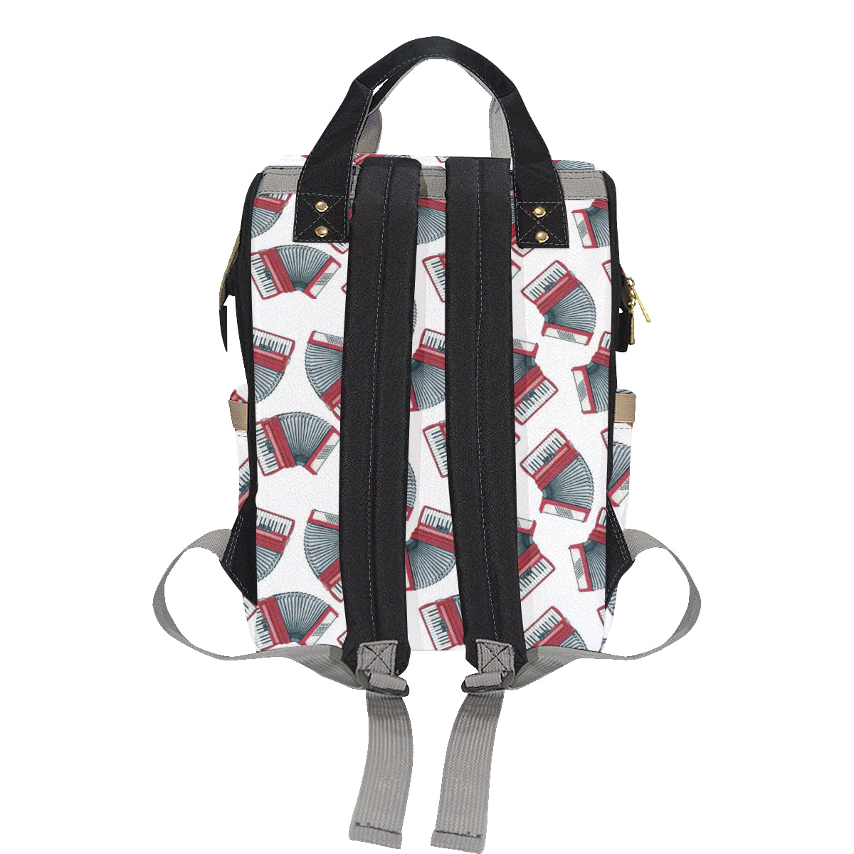 Accordion Pattern Print Design 03 Diaper Bag Backpack