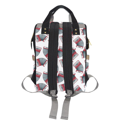 Accordion Pattern Print Design 03 Diaper Bag Backpack