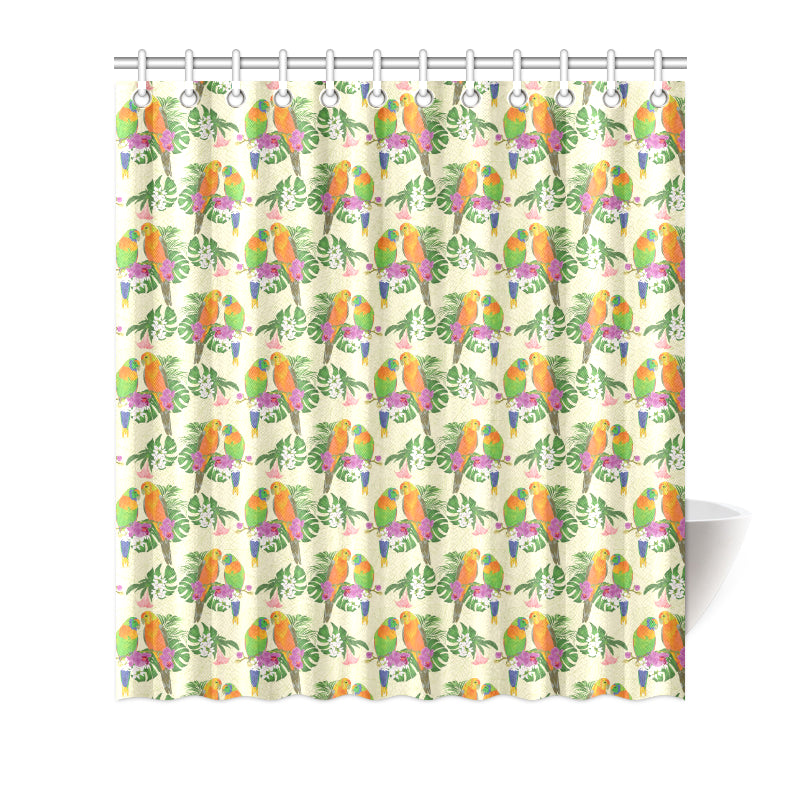 Conures Pattern Print Design 02 Shower Curtain