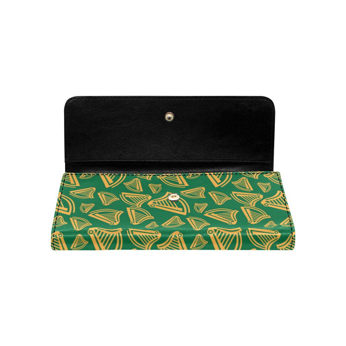 Harp Pattern Print Design 03 Women's Trifold Wallet