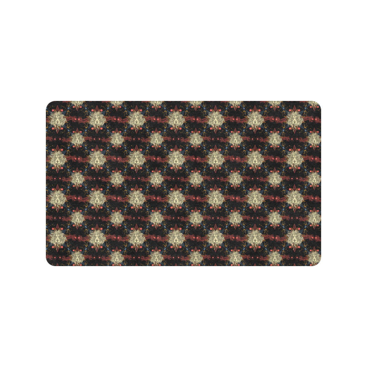 Zodiac Leo Pattern Design Print Rubber Doormat