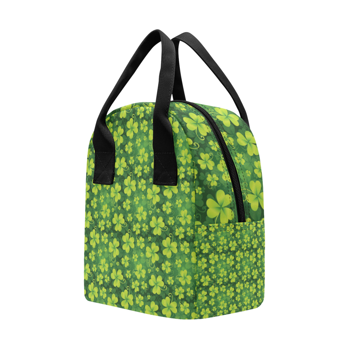 Shamrock Clover Print Insulated Lunch Bag
