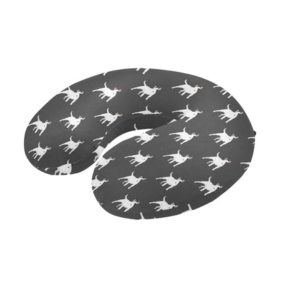Bull Terriers Pattern Print Design 02 U-Shaped Travel Neck Pillow
