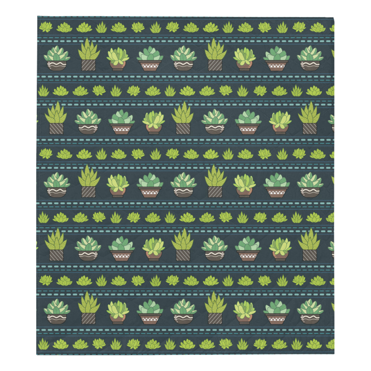 Cactus Pattern Print Design 07 Premium Quilt