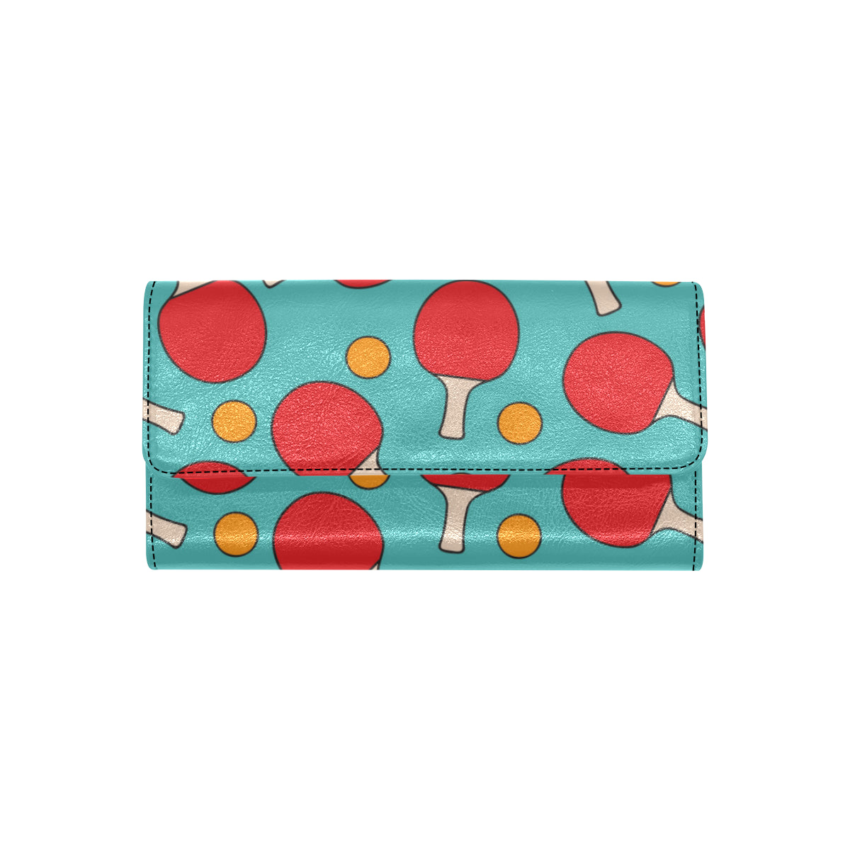 Ping Pong Pattern Print Design A01 Women's Trifold Wallet