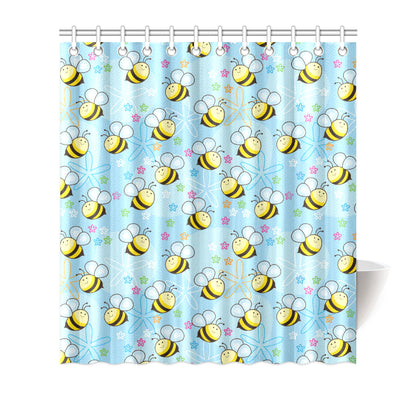 Bee Pattern Print Design BEE03 Shower Curtain