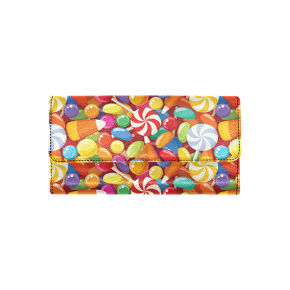 Candy Pattern Print Design 02 Women's Trifold Wallet