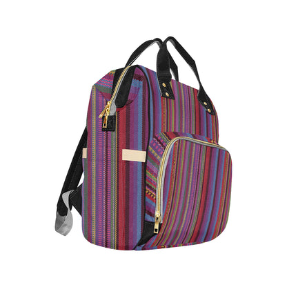 Serape Stripe Print Diaper Bag Backpack