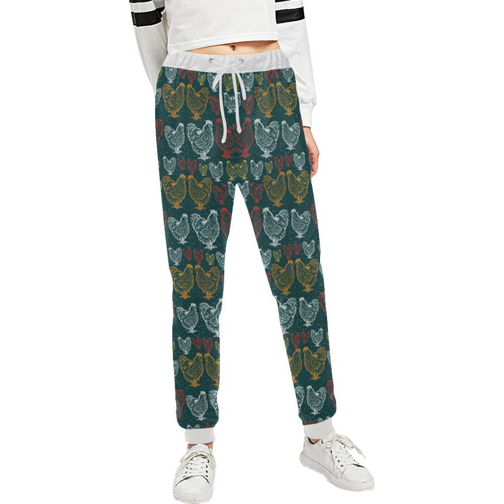 Rooster Hand Draw Design Unisex Sweatpants