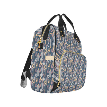 Cooking Kitchen Tools Pattern Print Design 05 Diaper Bag Backpack