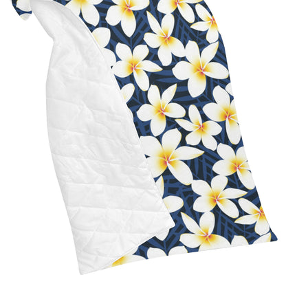 Plumeria Pattern Print Design PM026 Premium Quilt