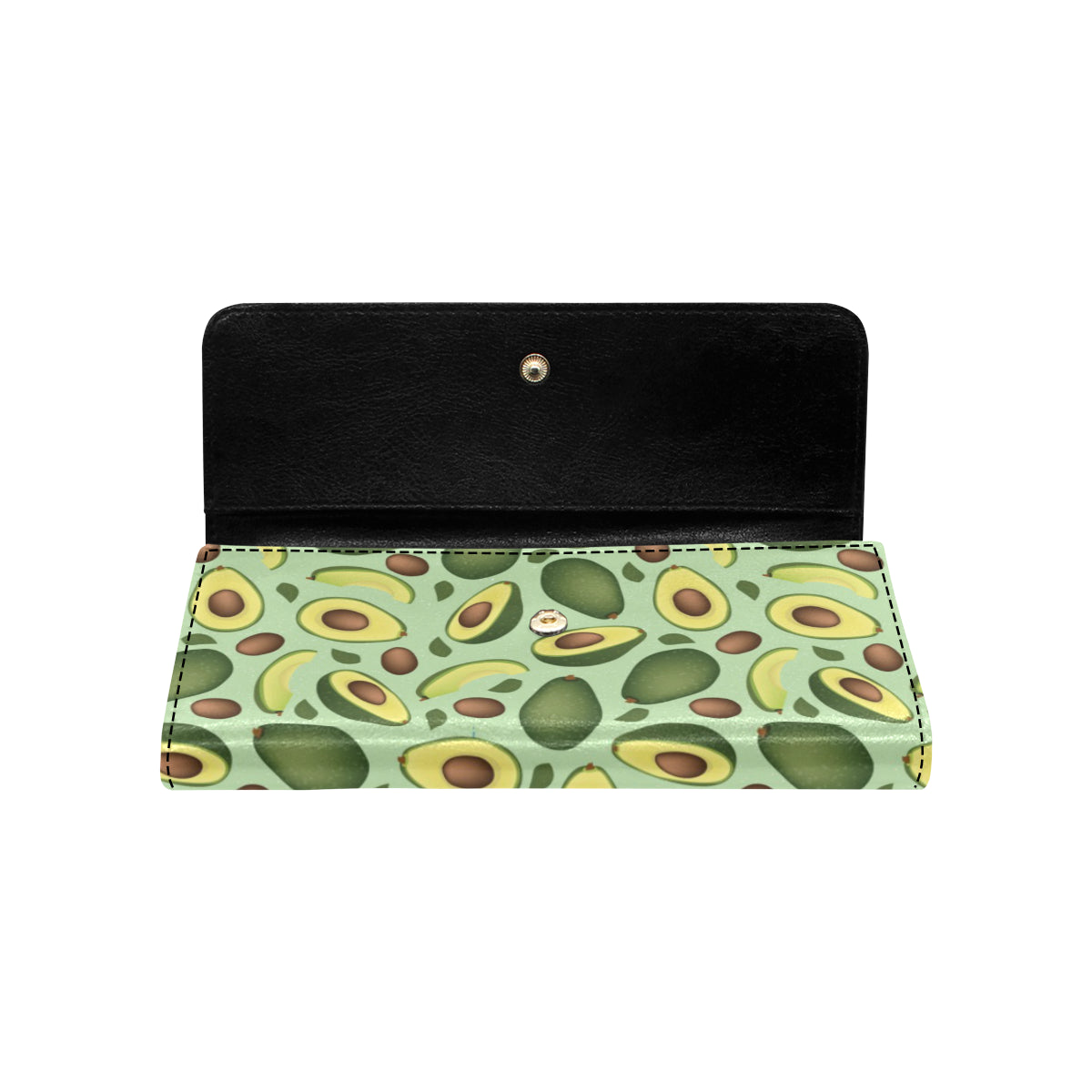 Avocado Pattern Print Design AC01 Women's Trifold Wallet