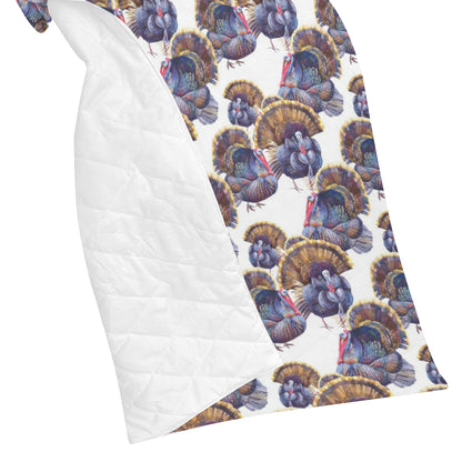 Turkey Pattern Print Design 01 Premium Quilt