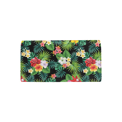 Hibiscus Hawaiian flower tropical Women's Trifold Wallet