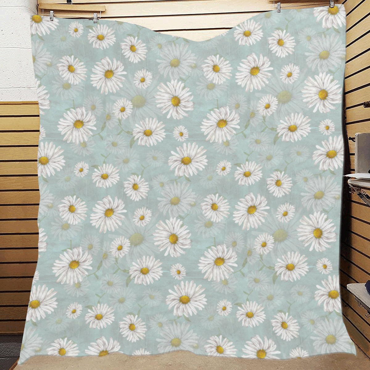 Daisy Pattern Print Design DS012 Premium Quilt
