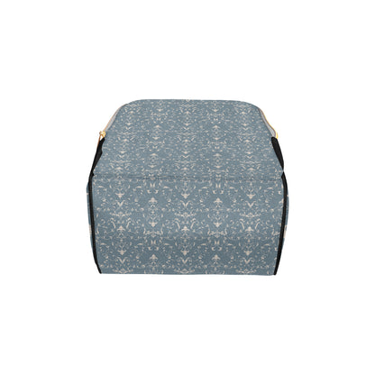 Damask Elegant Teal Print Pattern Diaper Bag Backpack