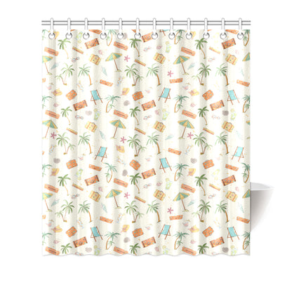 Beach Themed Pattern Print Design 05 Shower Curtain