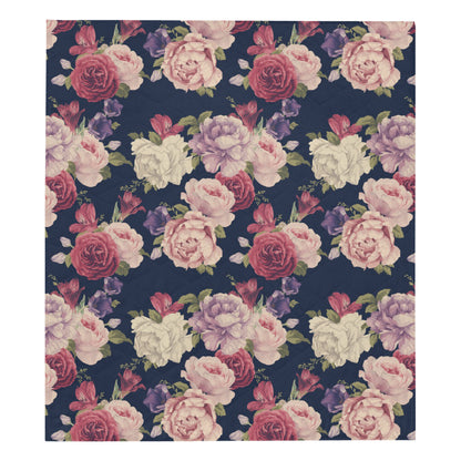 Peony Pattern Print Design PE03 Premium Quilt