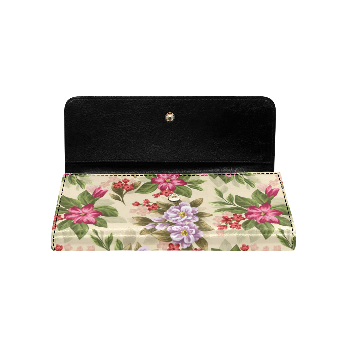 Summer Floral Pattern Print Design SF08 Women's Trifold Wallet