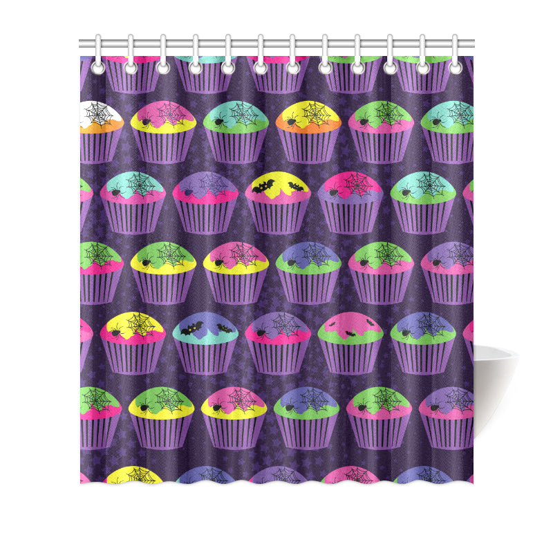 CupCake Halloween Shower Curtain