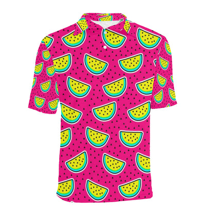Watermelon Pattern Print Design WM04 Men Polo Shirt