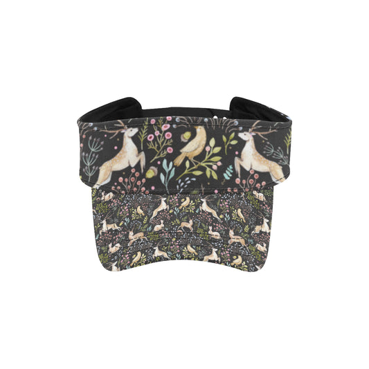 Deer Floral Jungle Unisex Sun Visor