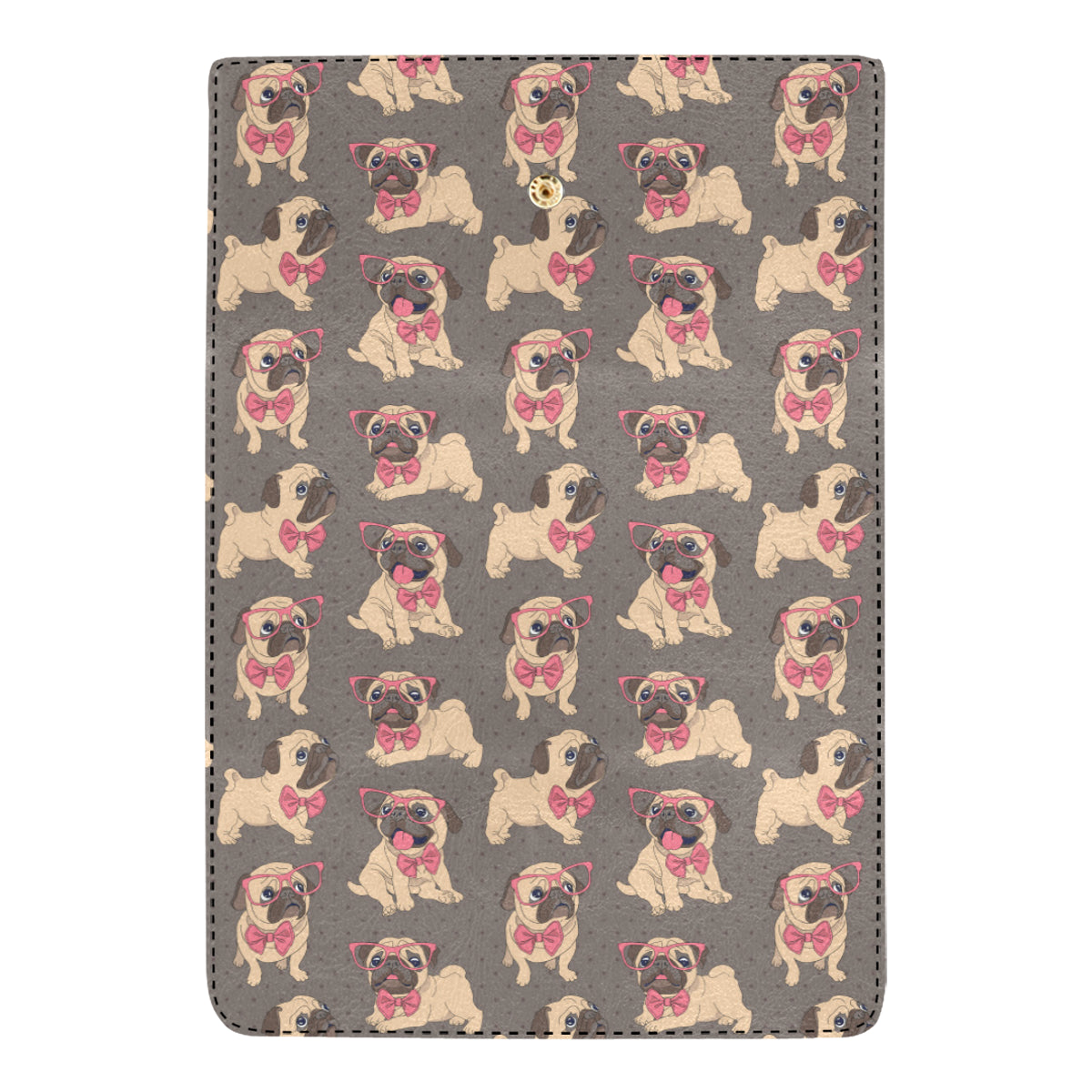 Pug Pattern Print Design A05 Women's Trifold Wallet
