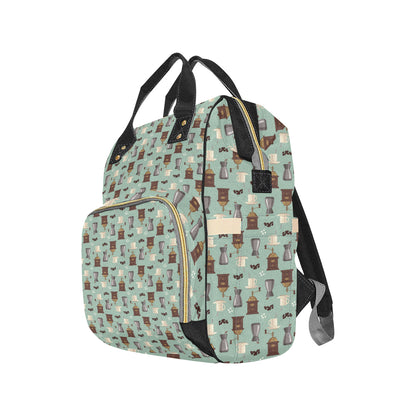 Coffee Pattern Print Design 04 Diaper Bag Backpack