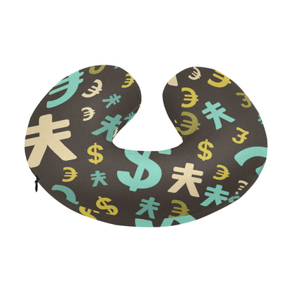 Money Pattern Print Design 01 U-Shaped Travel Neck Pillow