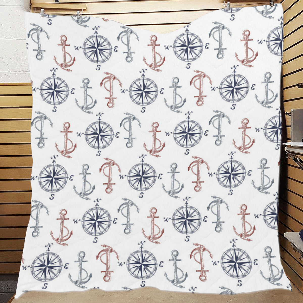 Anchor Pattern Print Design 06 Premium Quilt