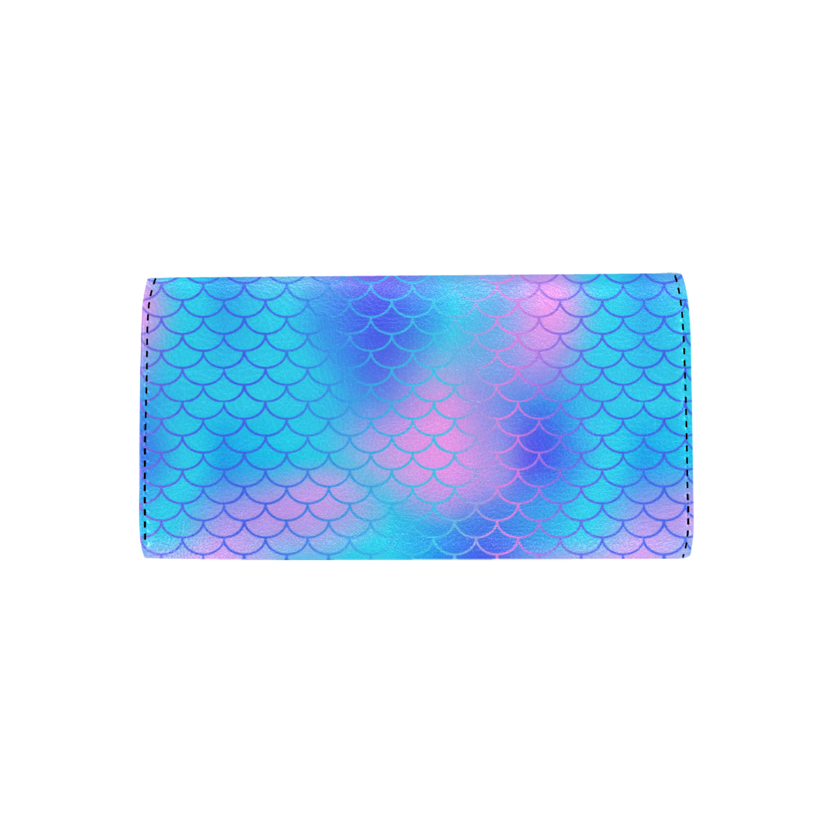 Mermaid Scales Pattern Print Design 04 Women's Trifold Wallet