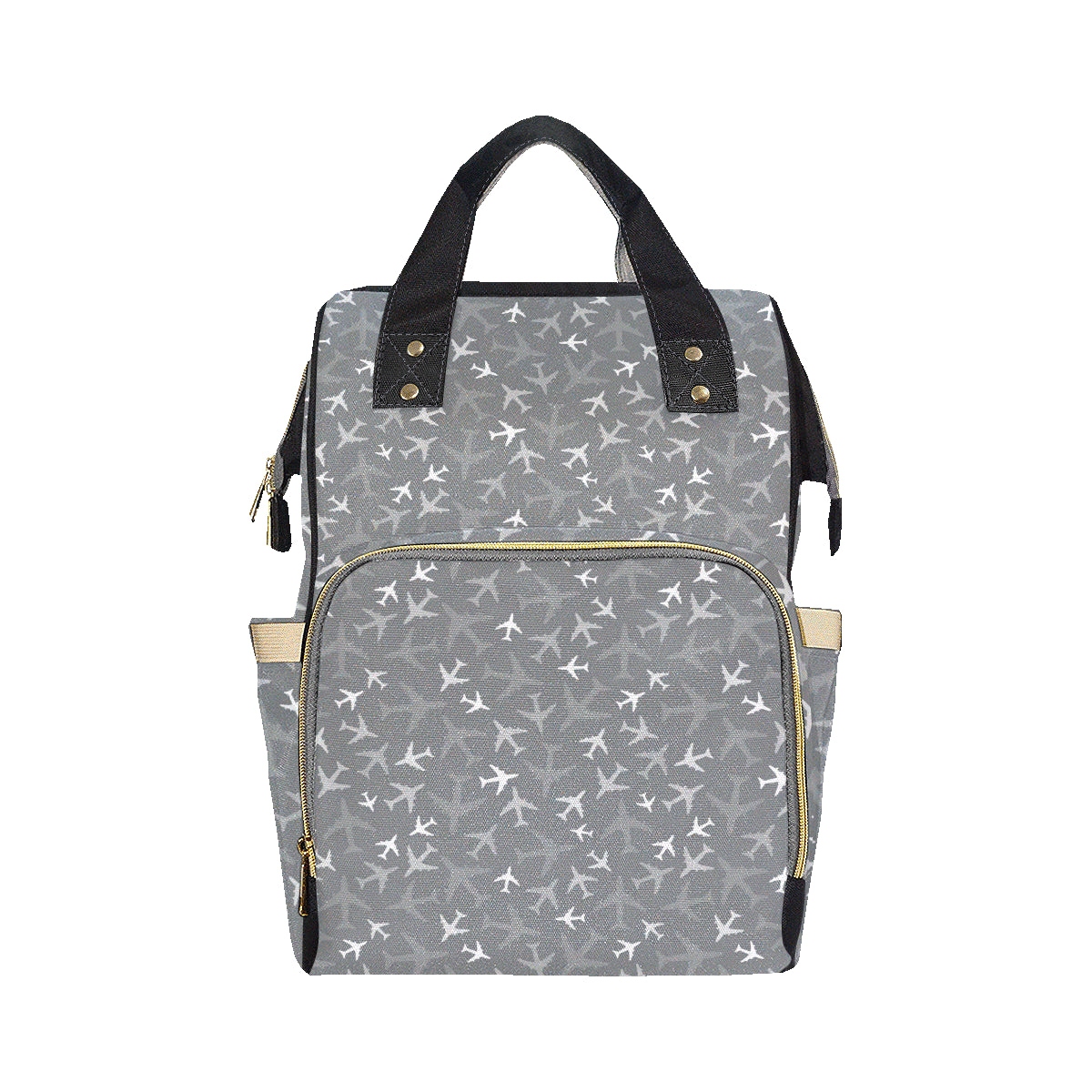 Airplane Pattern Print Design 02 Diaper Bag Backpack
