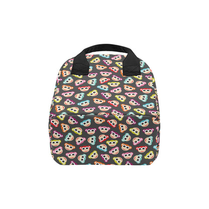 Monkey Head Design Themed Print Insulated Lunch Bag