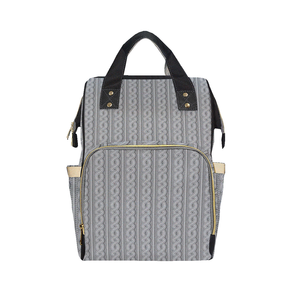Cable Knit Pattern Print Design 01 Diaper Bag Backpack