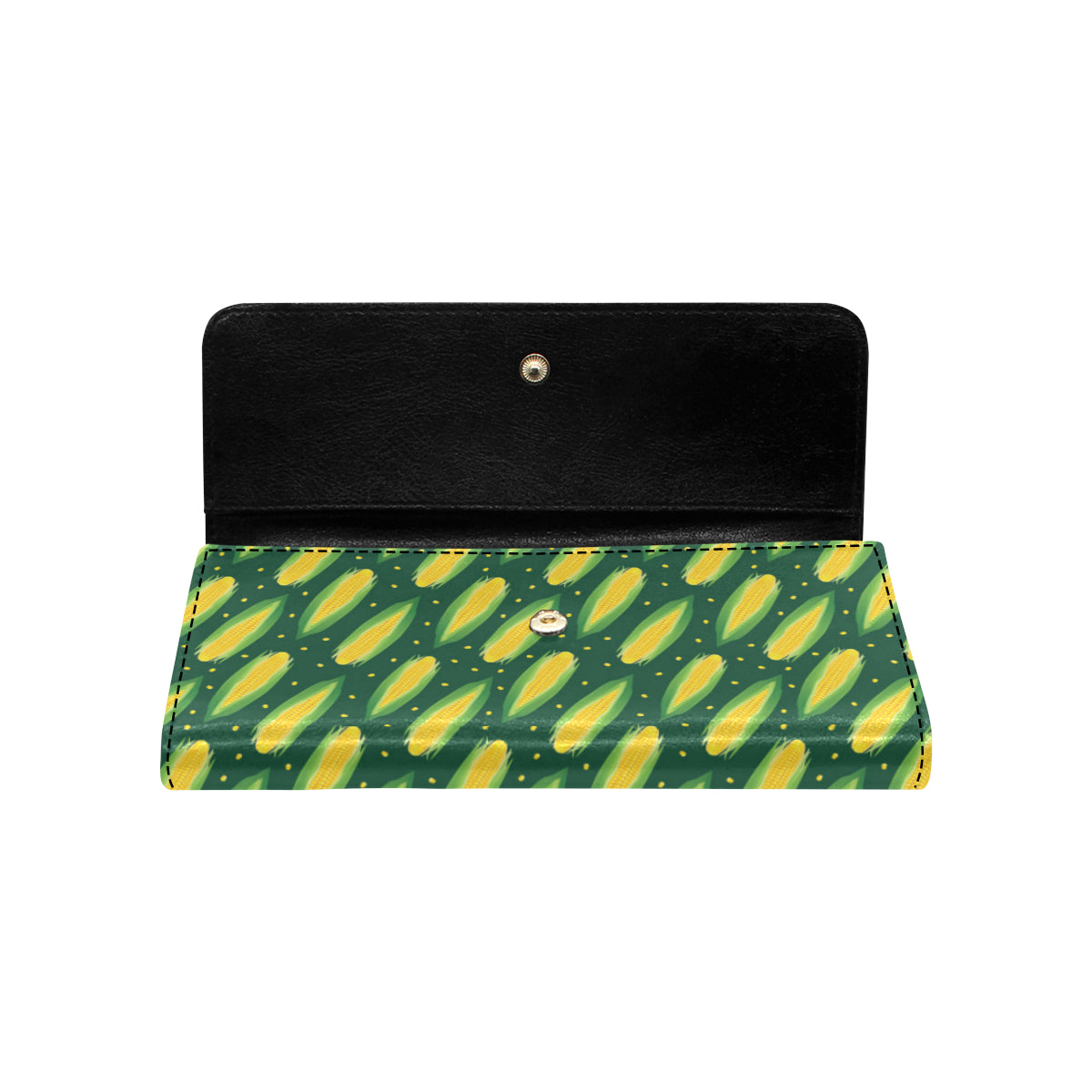 Corn Pattern Print Design 03 Women's Trifold Wallet