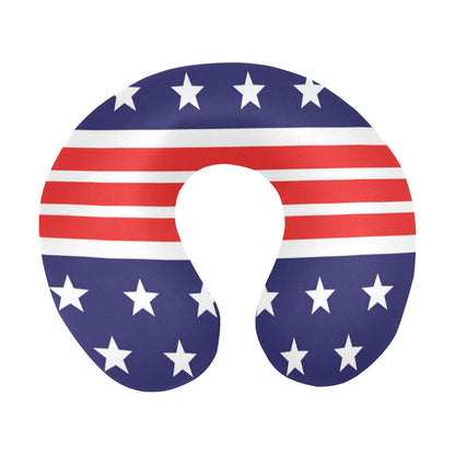 Patriotic Pattern Print Design A04 U-Shaped Travel Neck Pillow