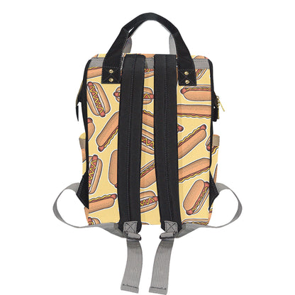 Hot Dog Pattern Print Design 01 Diaper Bag Backpack