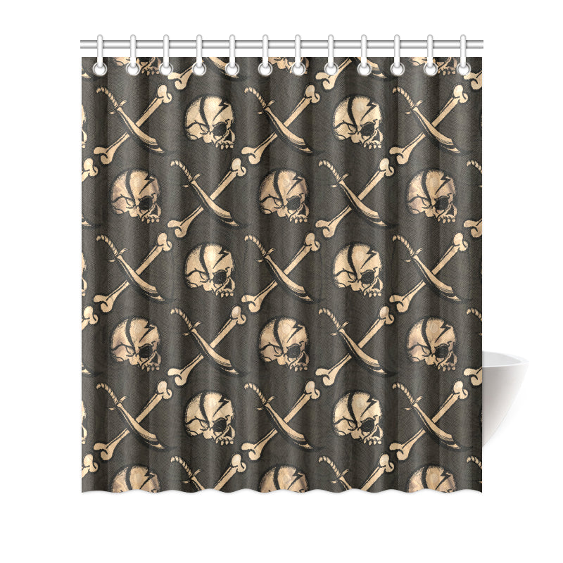 Pirate Pattern Print Design A03 Shower Curtain