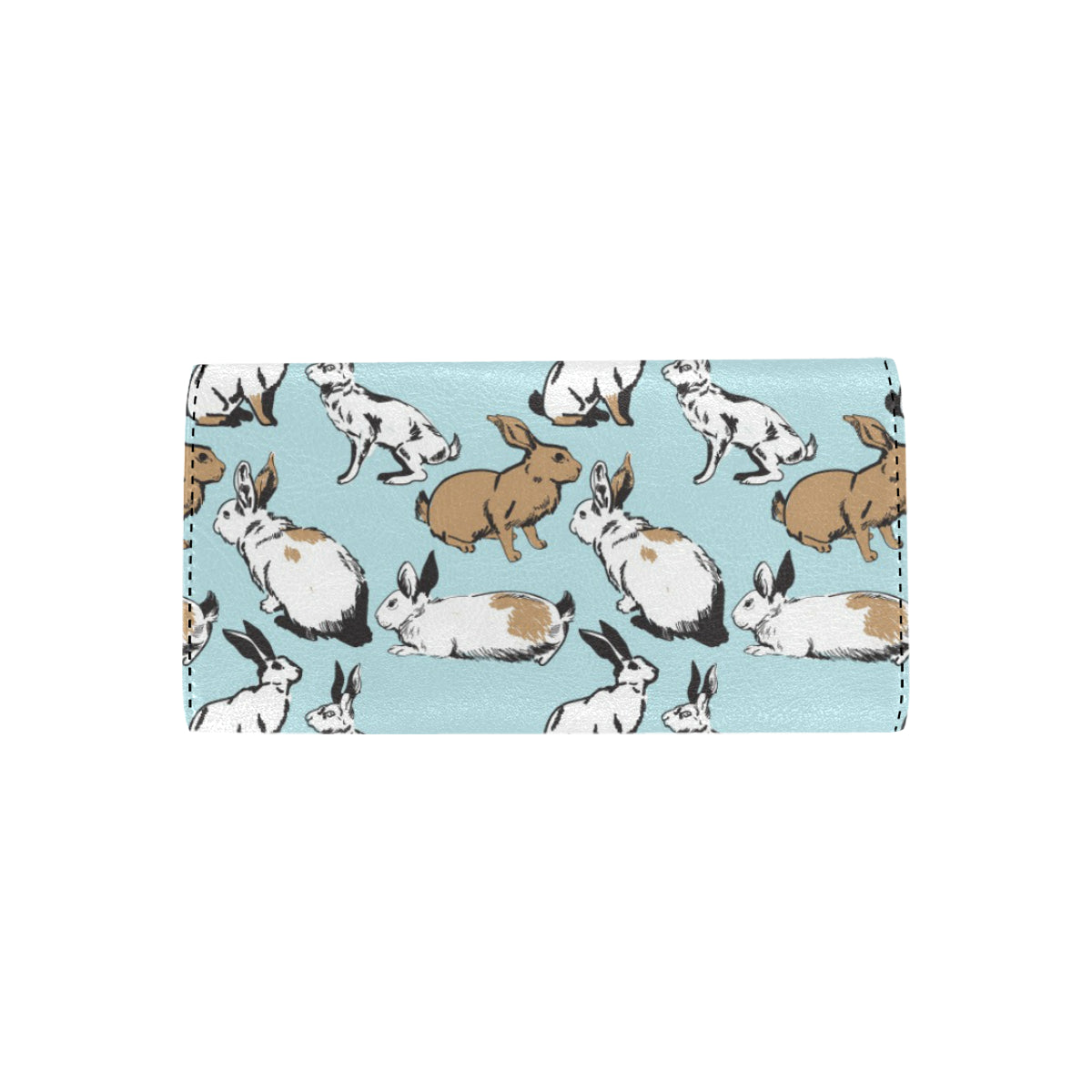 Rabbit Pattern Print Design RB018 Women's Trifold Wallet