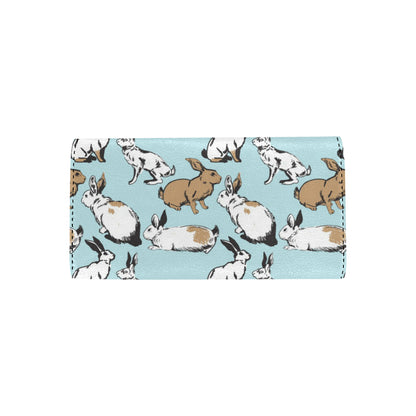 Rabbit Pattern Print Design RB018 Women's Trifold Wallet