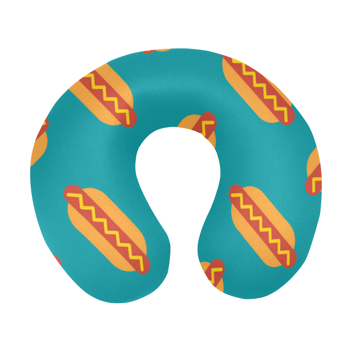 Hot Dog Pattern Print Design 03 U-Shaped Travel Neck Pillow
