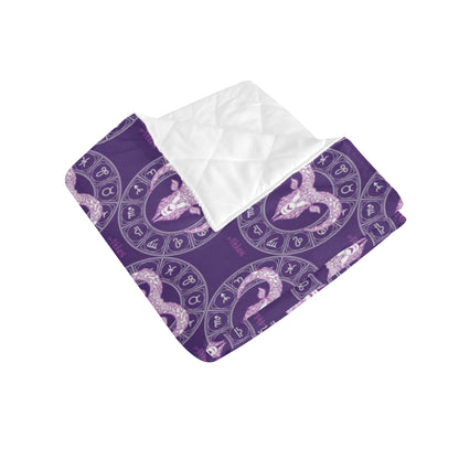 Aries Zodiac Pattern Print Design 02 Premium Quilt